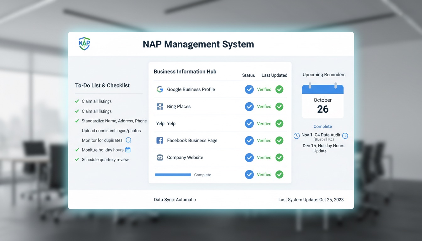 Ein geordnetes System zur Pflege der NAP-Angaben