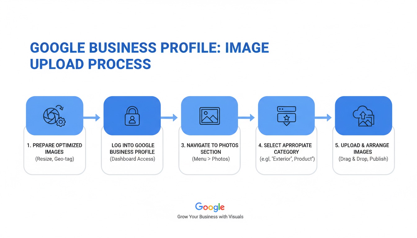 Ablauf: Bilder in das Google-Unternehmensprofil hochladen