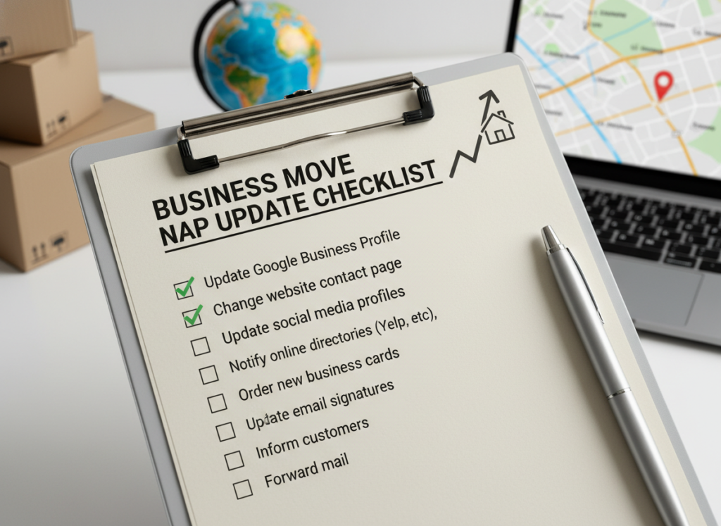 Business relocation checklist for NAP updates