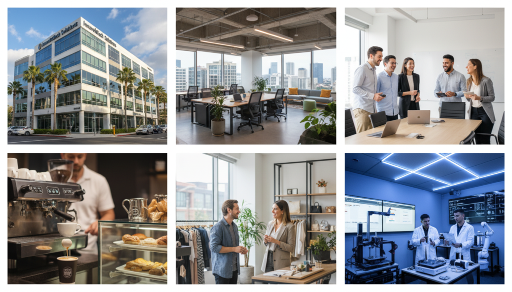 Collage showing different types of business images for Google Business Profile