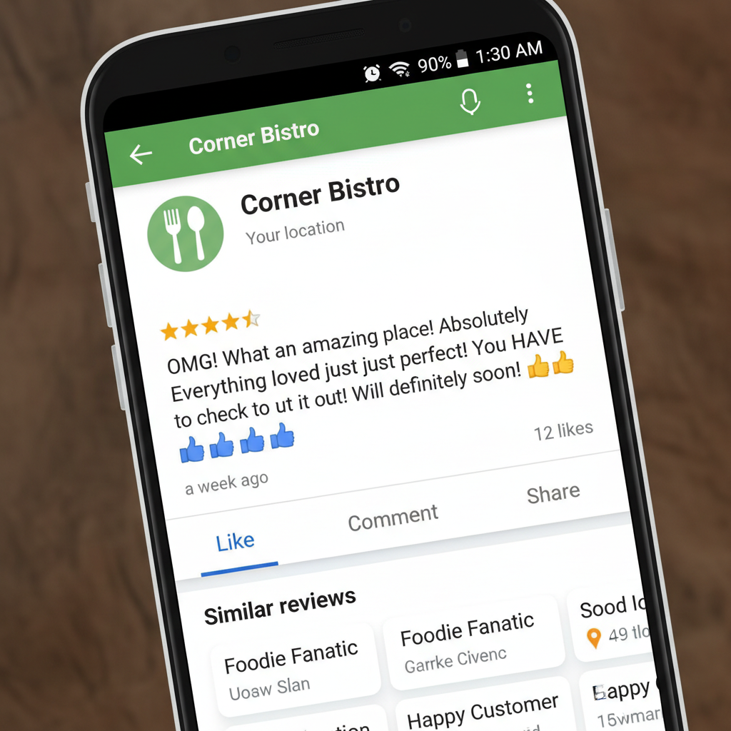 Generic review text with vague language