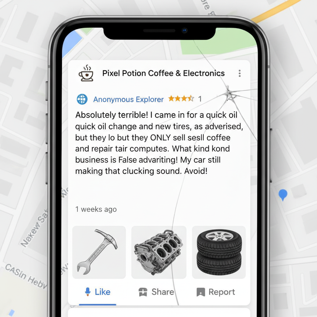 Review mentioning services not offered by the business